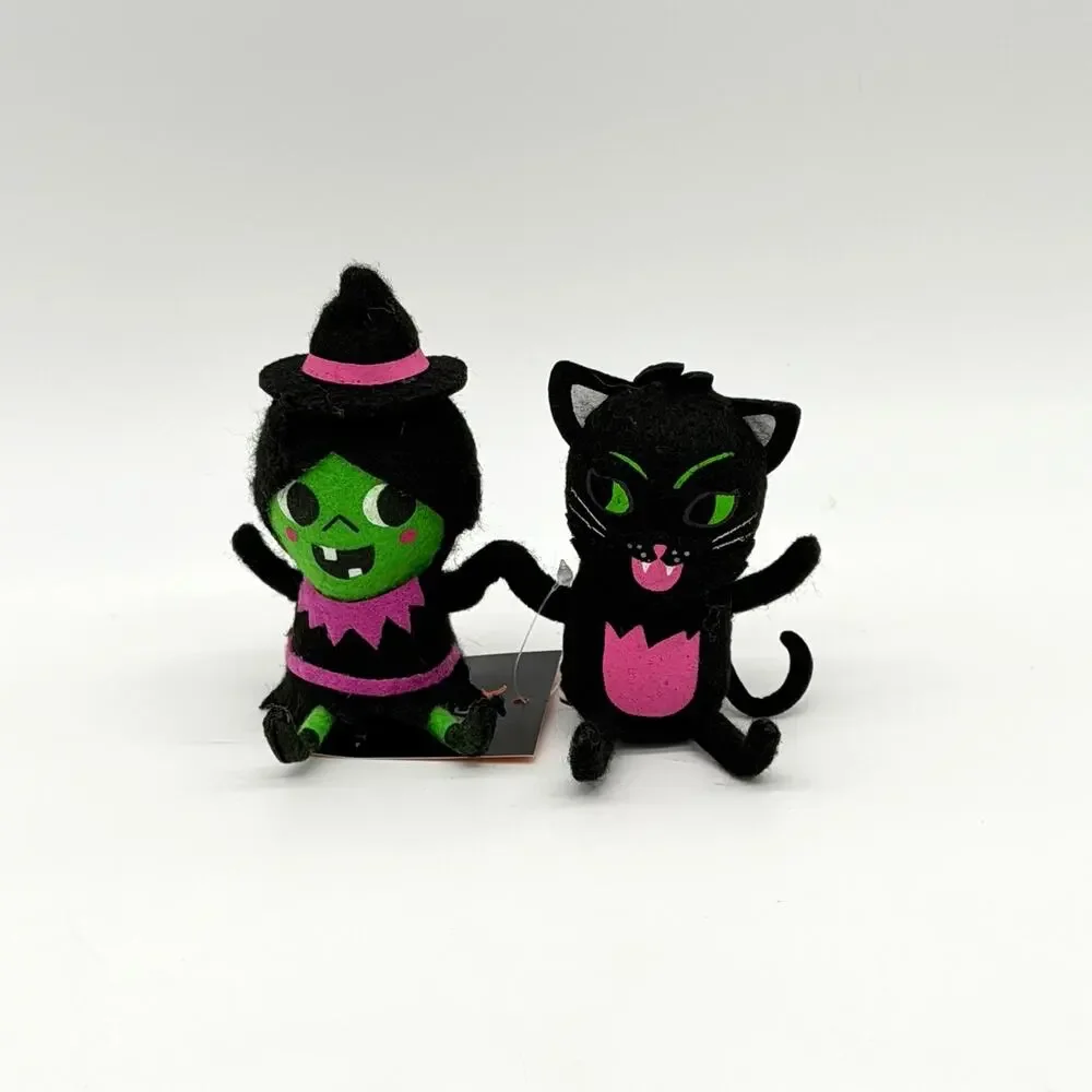 Target Hyde & Eek Witch & Black Cat Halloween Felt Duo 2025 NEW